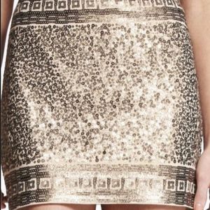 EXPRESS "Nefertiti" sequin mini skirt